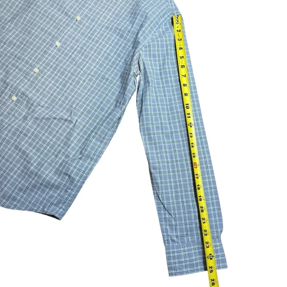 Banana Republic Men’s Gray Plaid Untucked Fit Long Sleeve Button Down Shirt -M